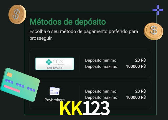 O cassino KK123 oferece uma grande variedade de métodos de pagamento